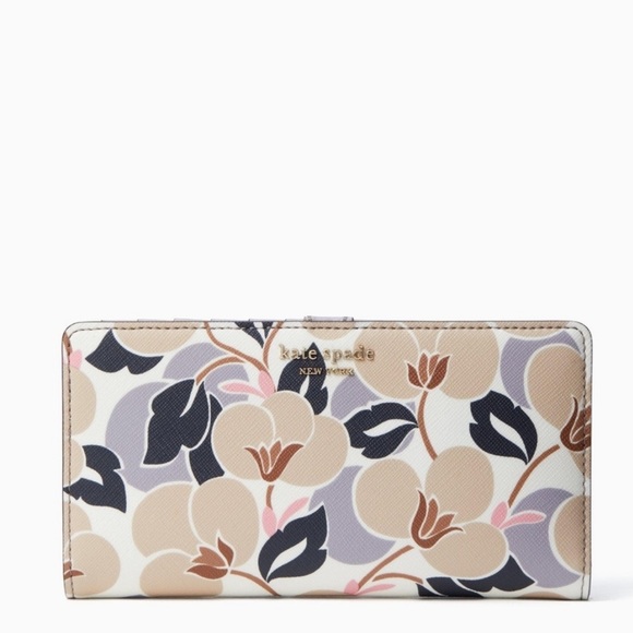 NEW🌷Kate Spade Cameron Breezy Floral Slim Wallet - Picture 5 of 8